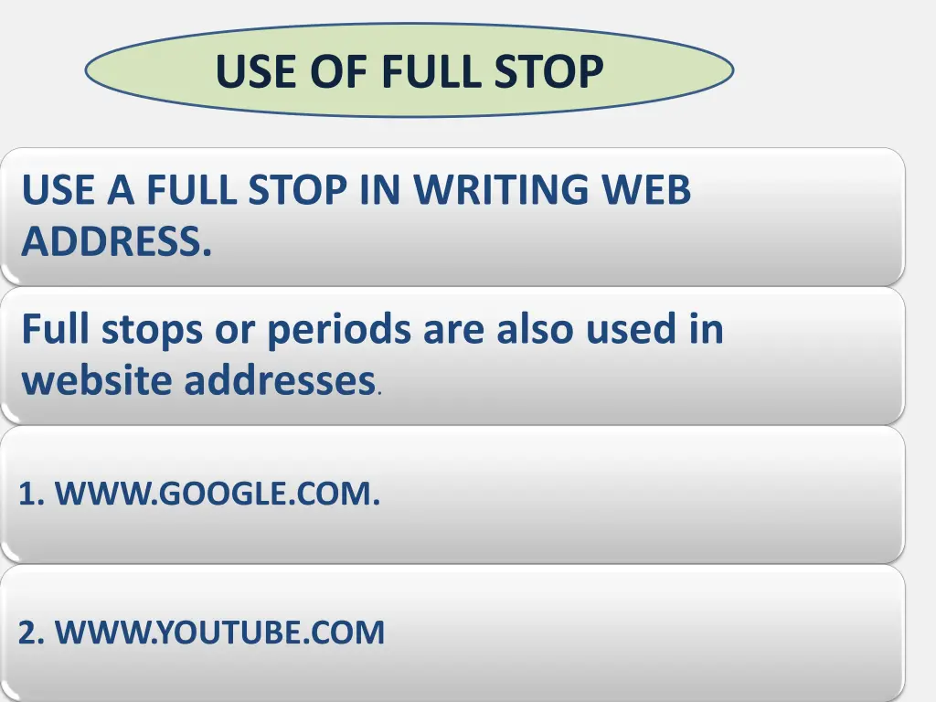 use of full stop 4