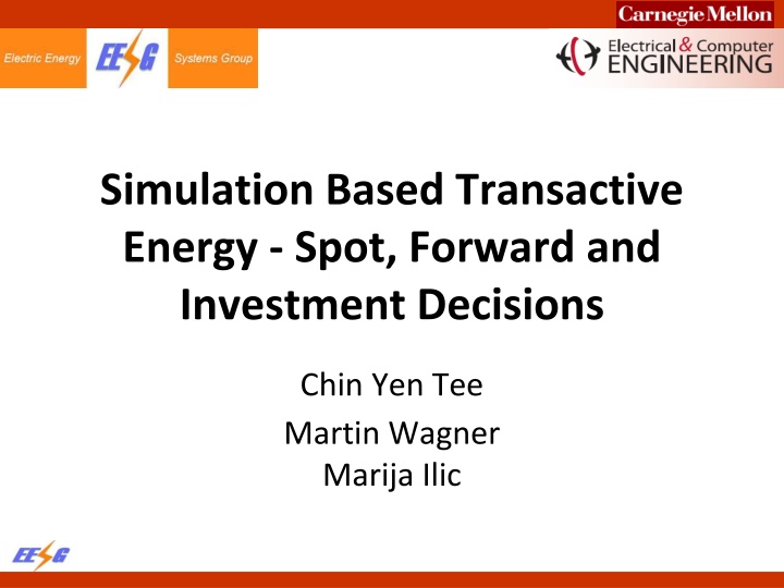 simulation based transactive energy spot forward