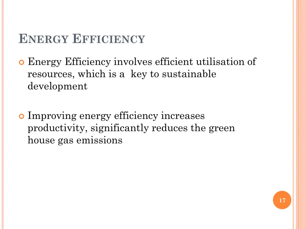 e nergy e fficiency 1