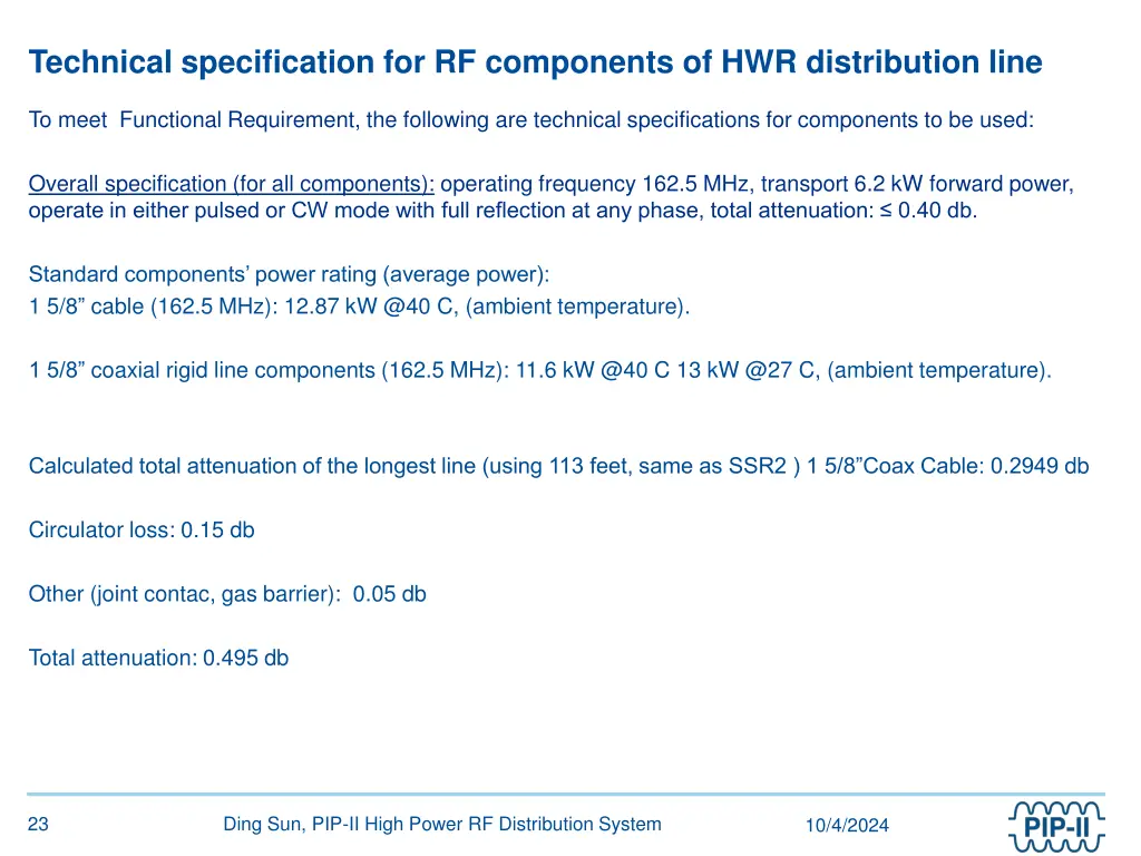 technical specification for rf components 1