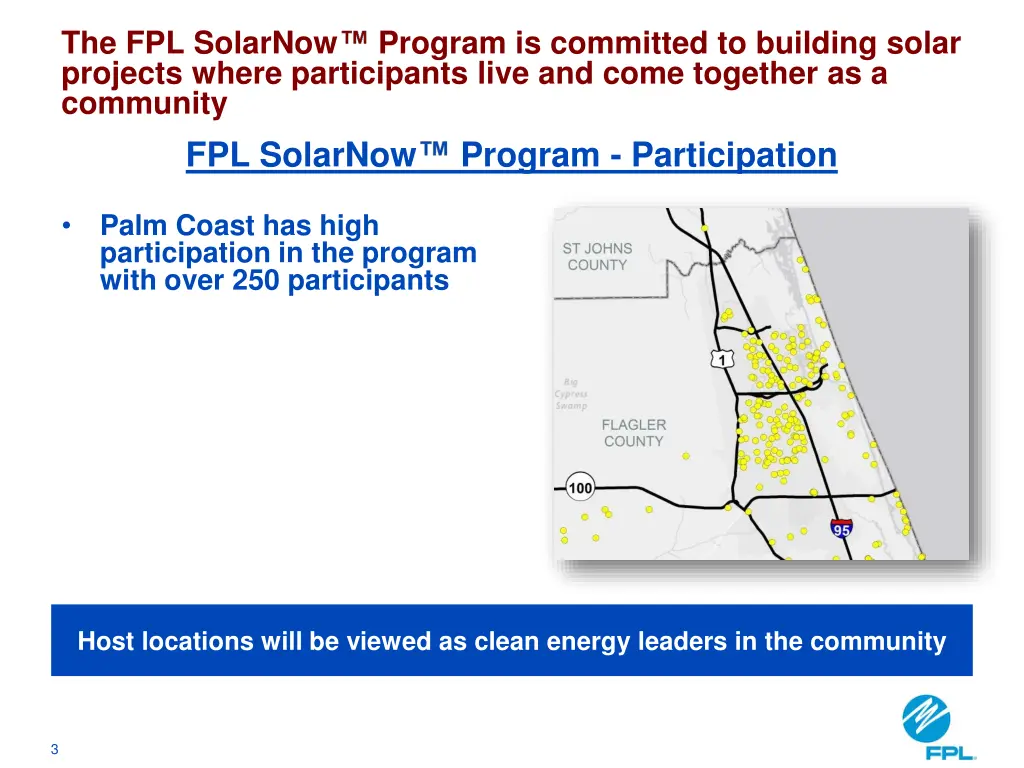 the fpl solarnow projects where participants live