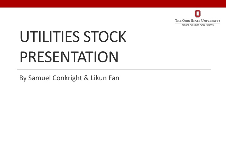 utilities stock presentation