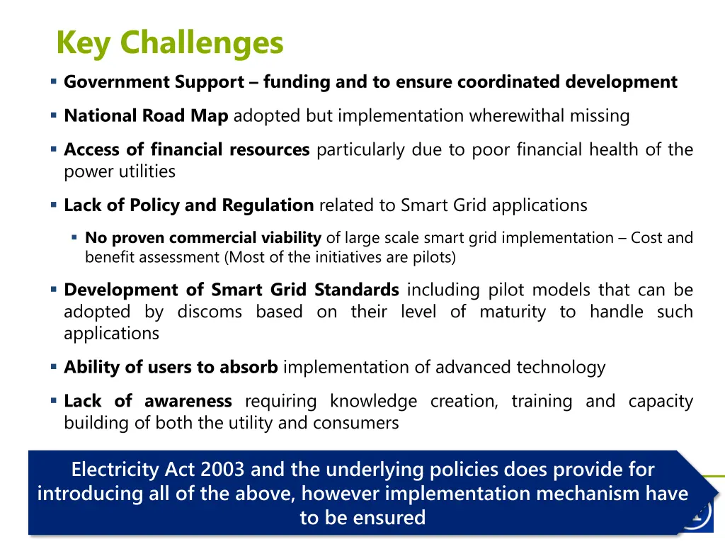 key challenges government support funding