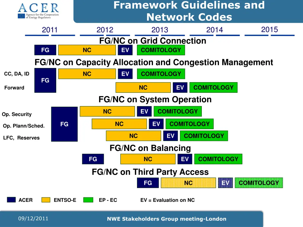 framework guidelines and network codes 2012 2013