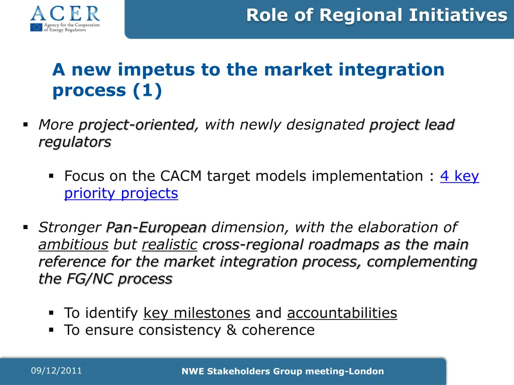 role of regional initiatives