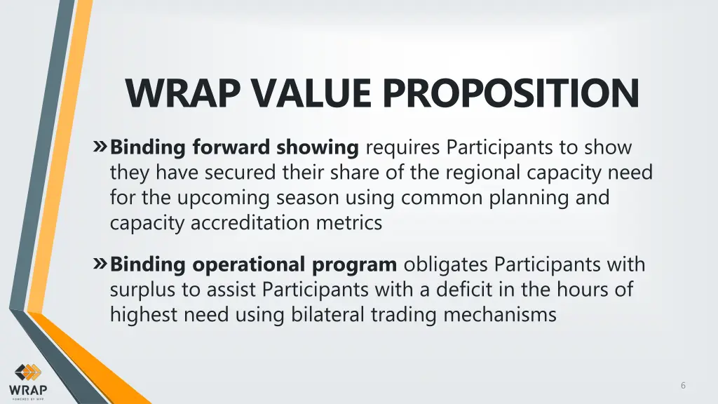 wrap value proposition binding forward showing