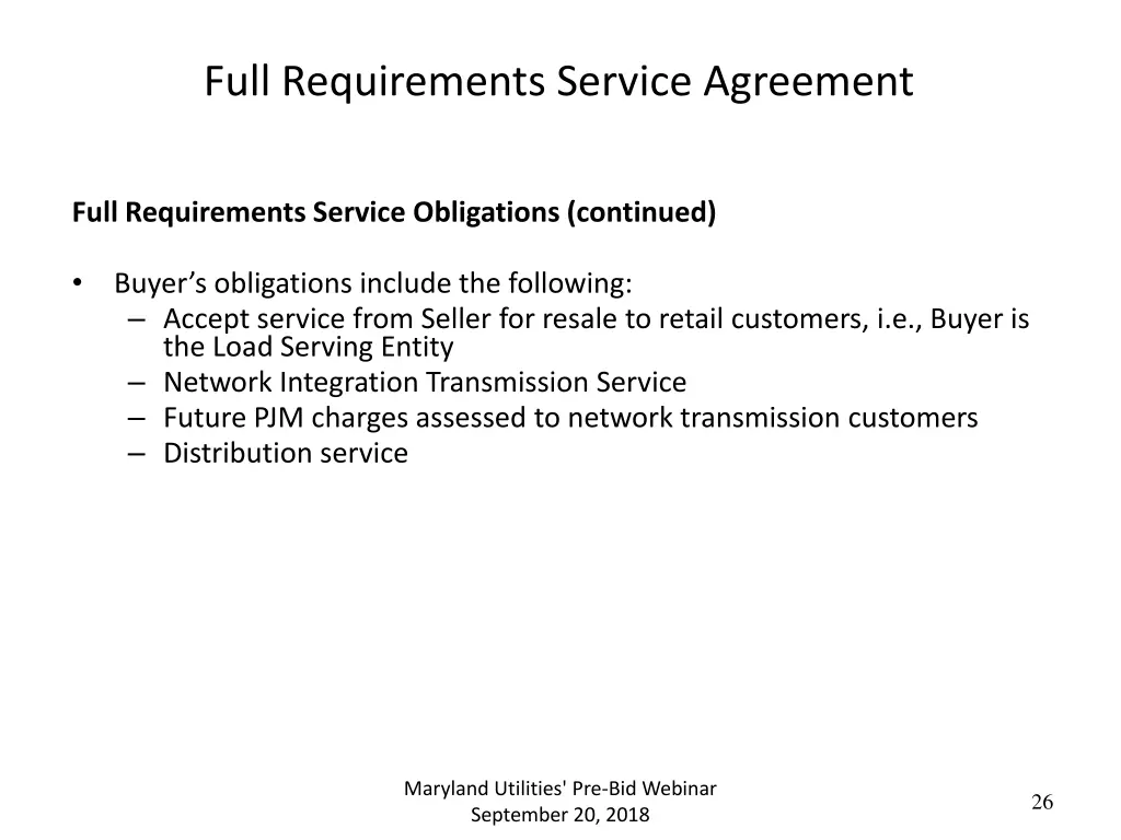 full requirements service agreement 2