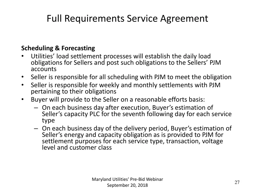 full requirements service agreement 3