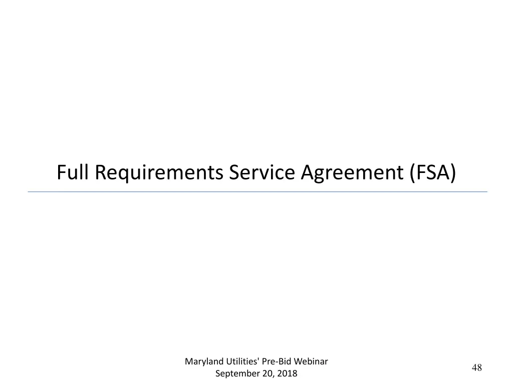 full requirements service agreement fsa 3