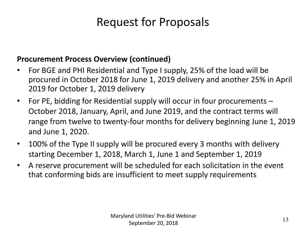 request for proposals 1