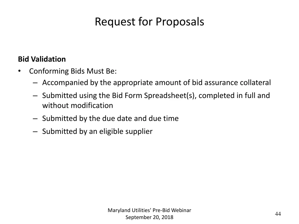 request for proposals 12