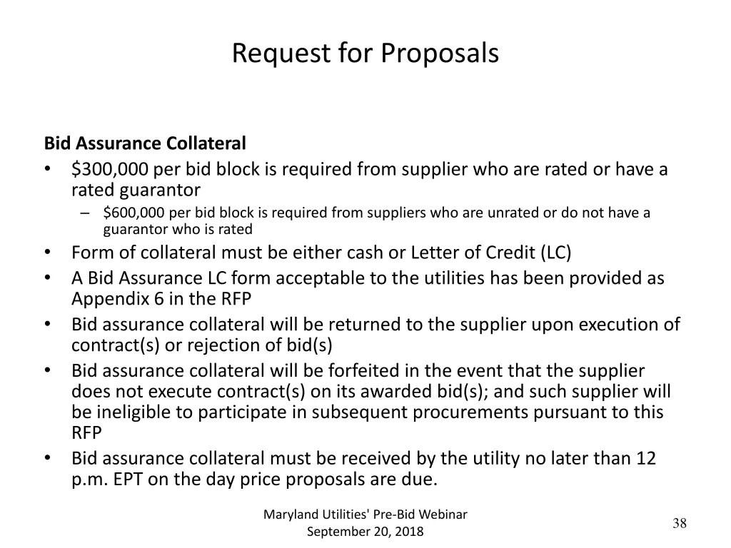 request for proposals 6