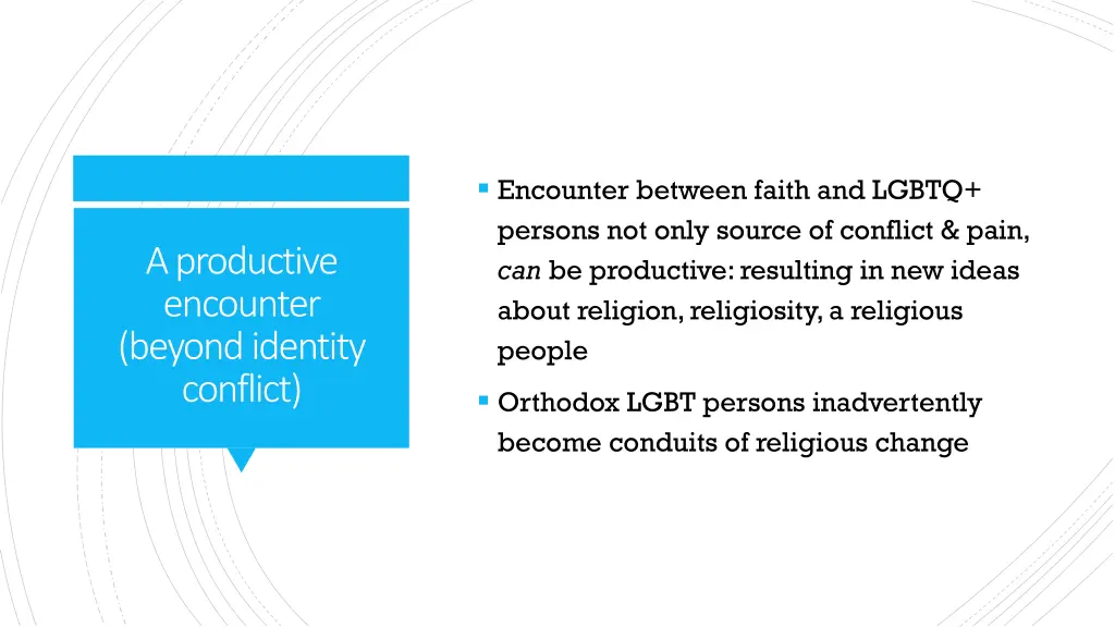 encounter between faith and lgbtq persons