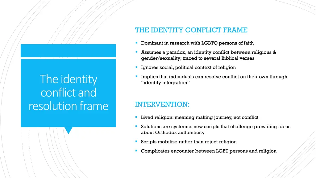 the identity conflict frame