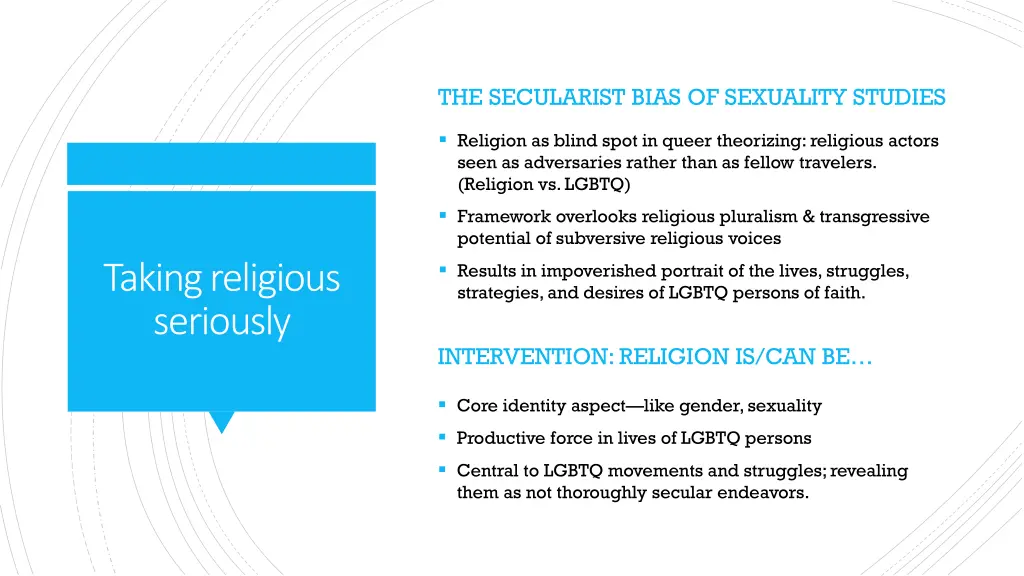 the secularist bias of sexuality studies