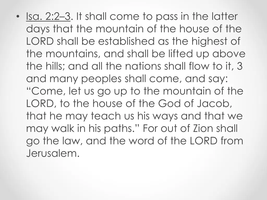 isa 2 2 3 it shall come to pass in the latter