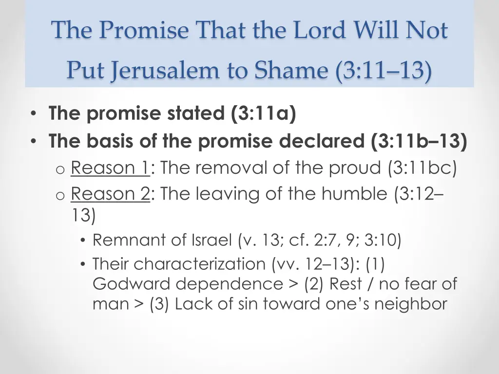 the promise that the lord will not 1