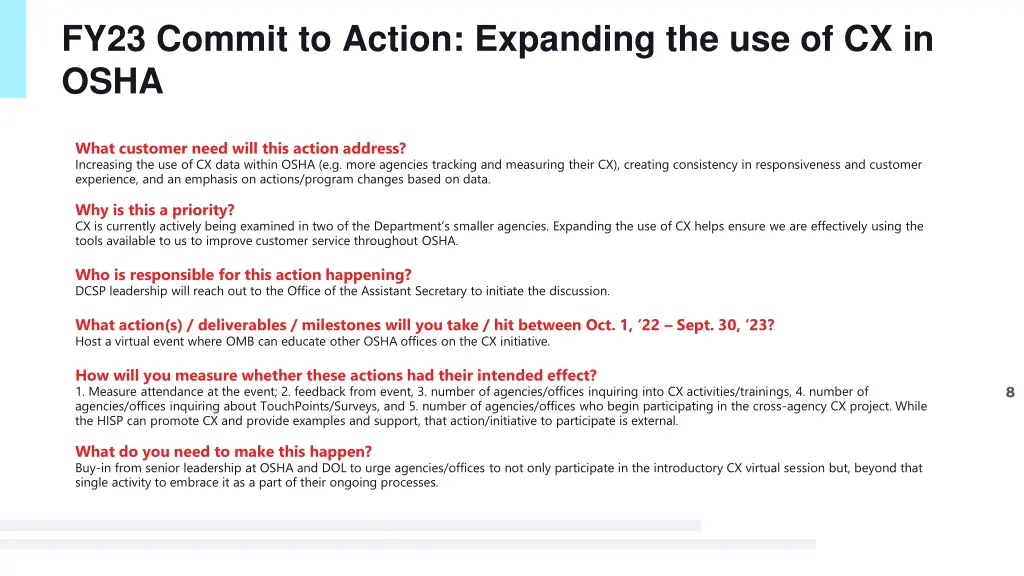 fy23 commit to action expanding