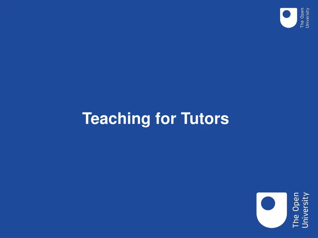 teaching for tutors