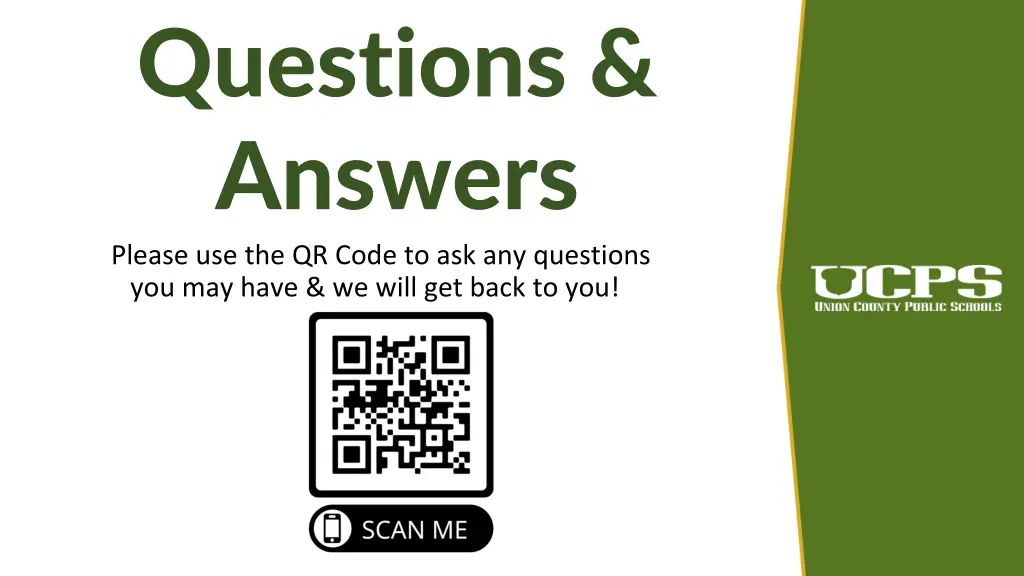 questions answers please use the qr code