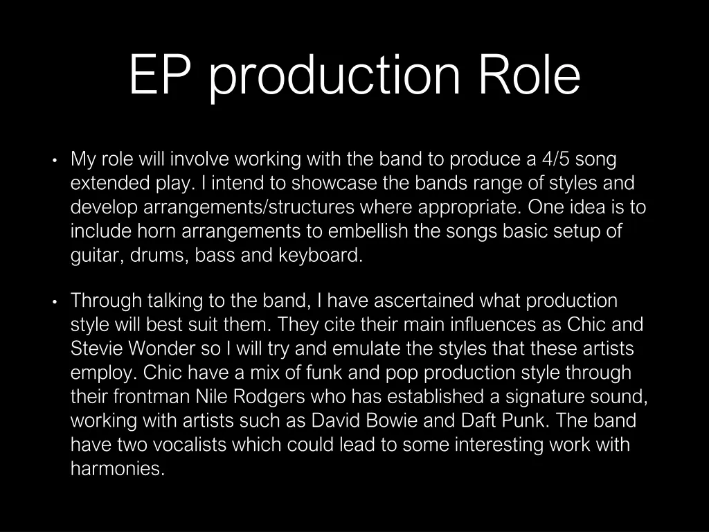 ep production role