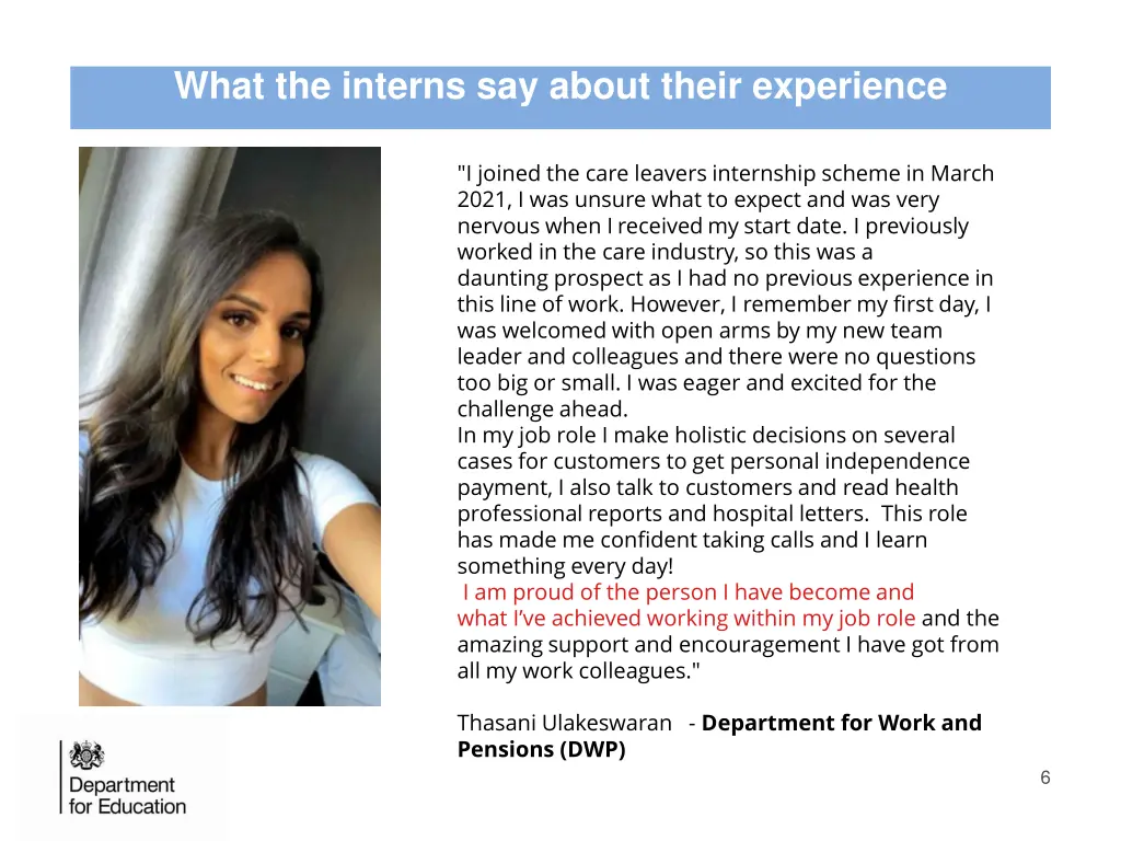 what the interns say about their experience