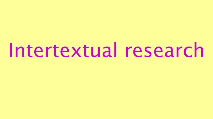 intertextual research