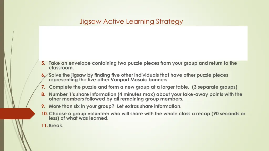 jigsaw active learning strategy 1 count off from 1