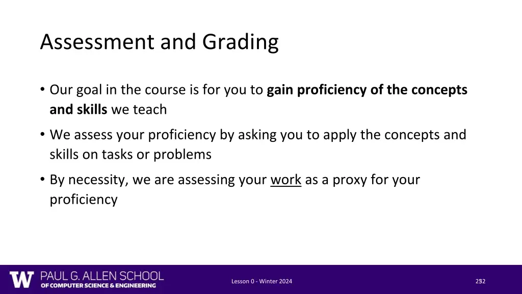 assessment and grading