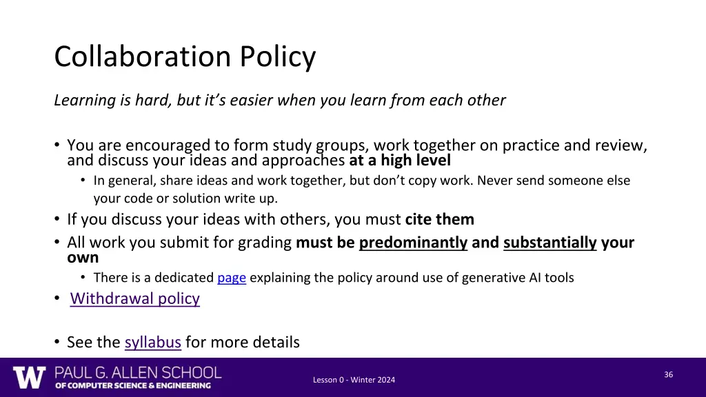 collaboration policy