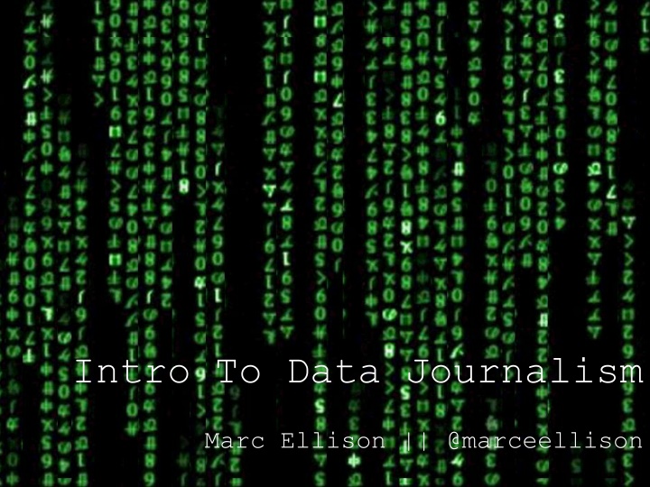 intro to data journalism