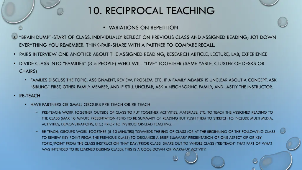 10 reciprocal teaching