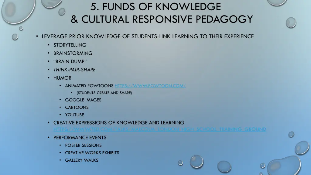 5 funds of knowledge cultural responsive pedagogy