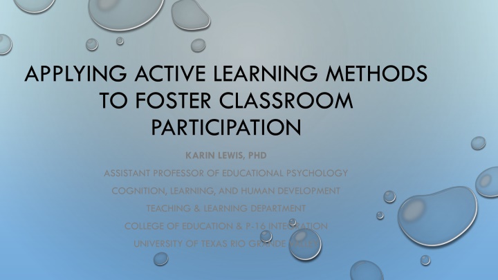 applying active learning methods to foster