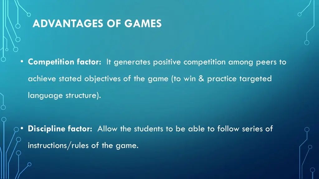 advantages of games 1