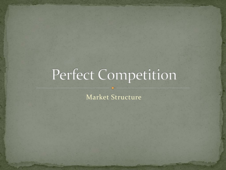 perfect competition