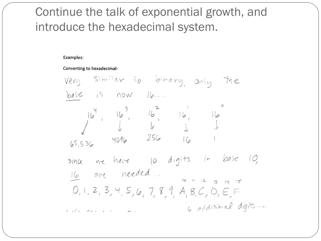 continue the talk of exponential growth