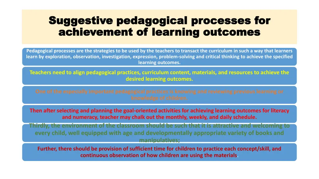 suggestive pedagogical processes for suggestive