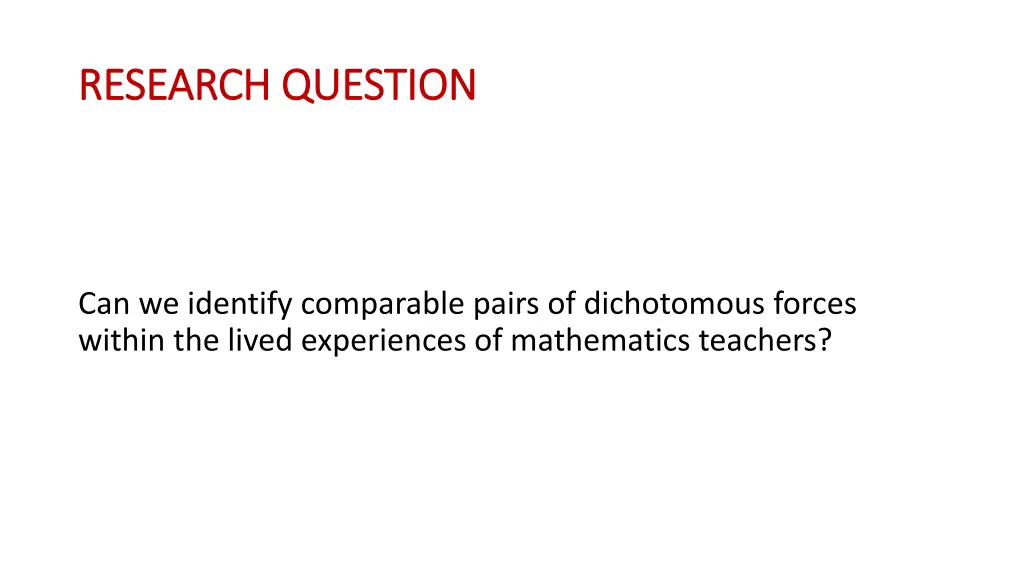 research question research question