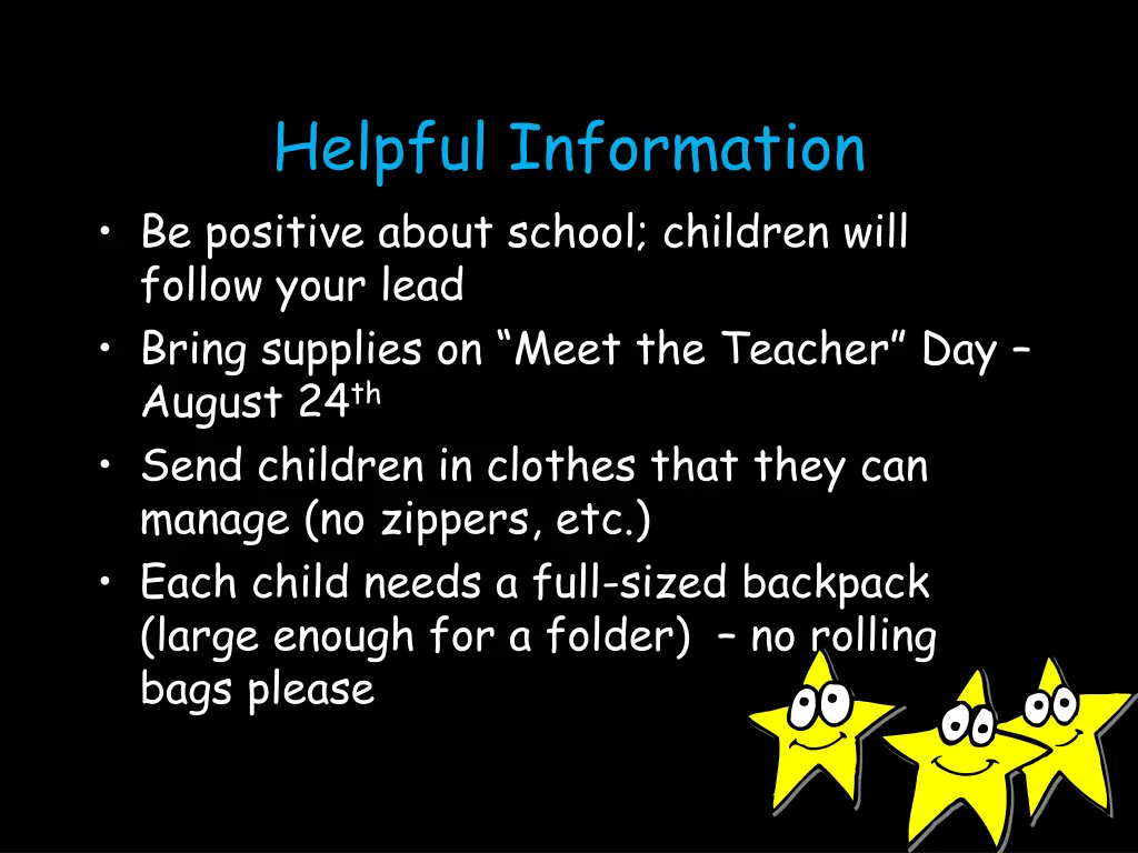 helpful information be positive about school