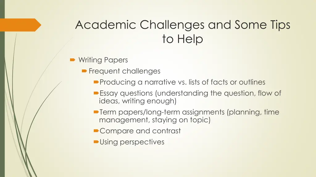 academic challenges and some tips to help