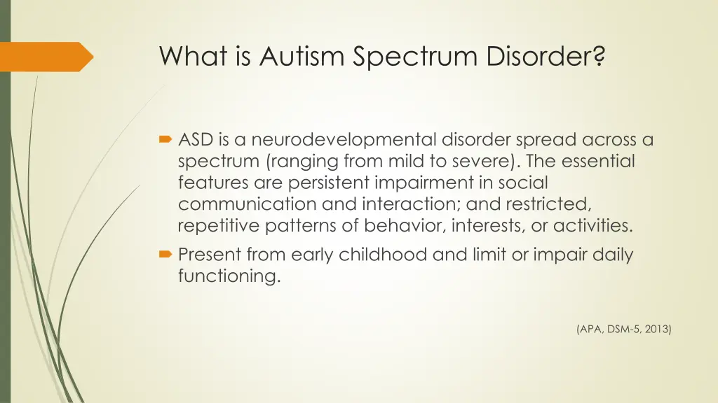 what is autism spectrum disorder