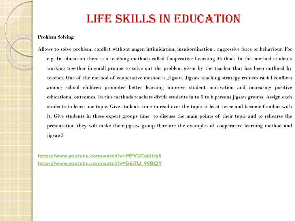 life skills in education 1