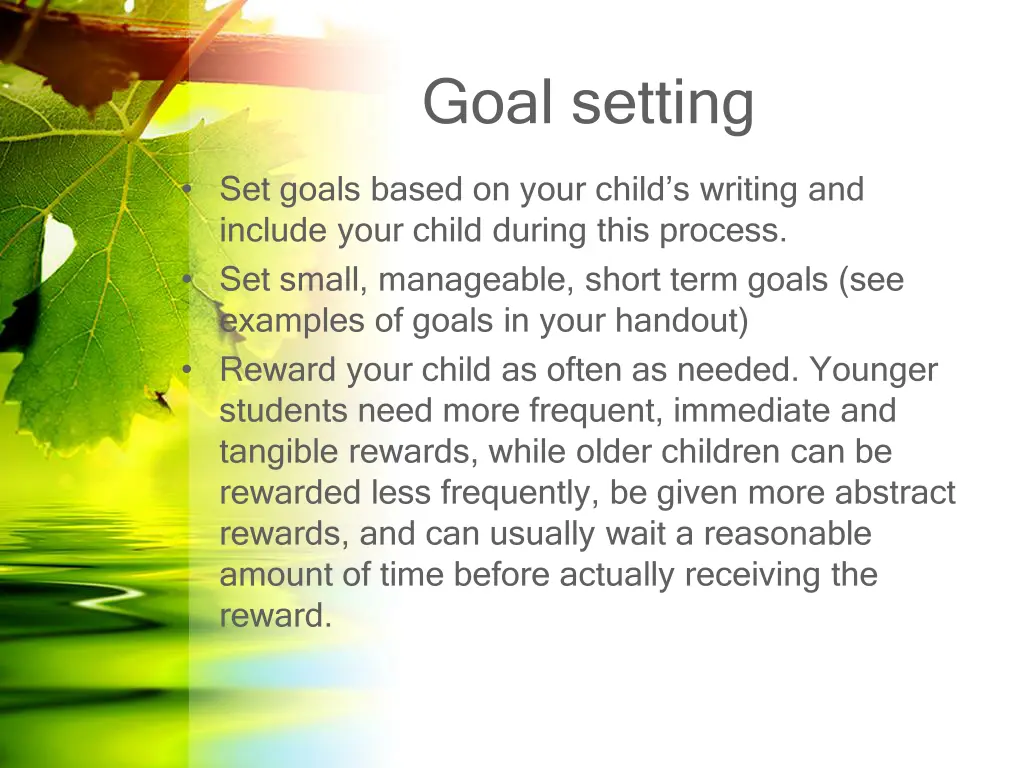 goal setting