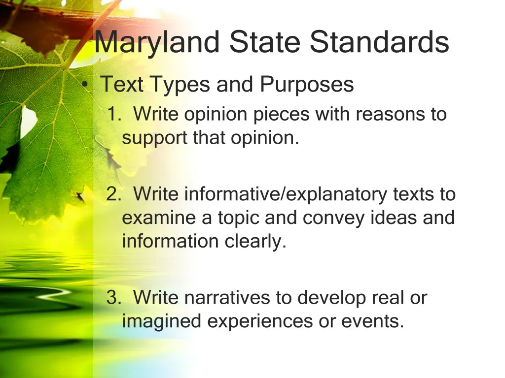 maryland state standards