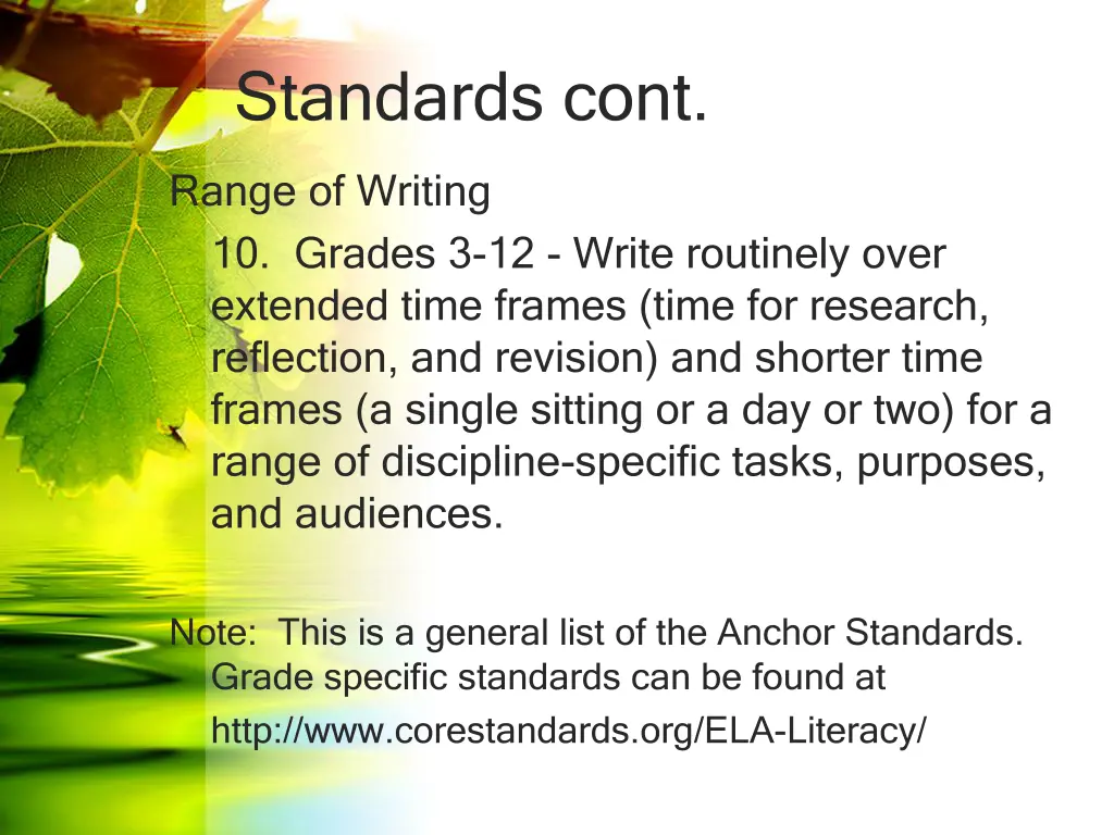 standards cont 2