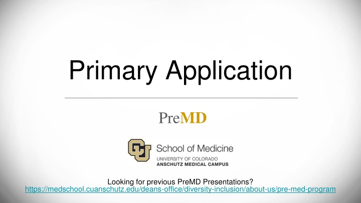 primary application