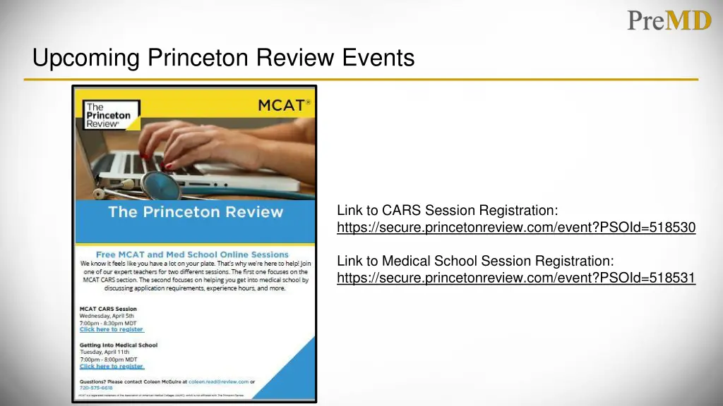 upcoming princeton review events