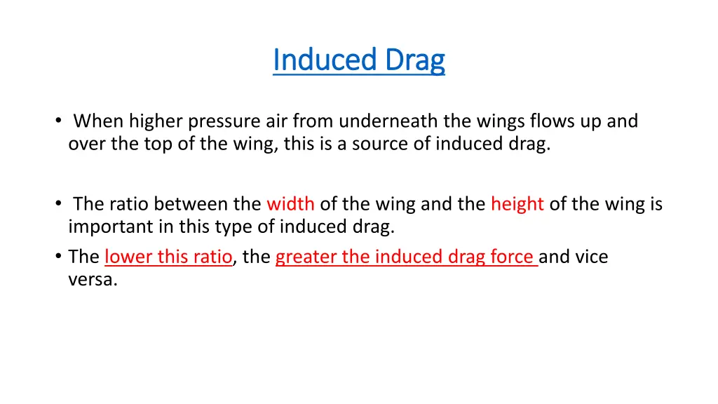 induced drag induced drag