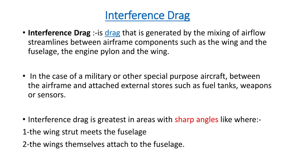 interference drag interference drag